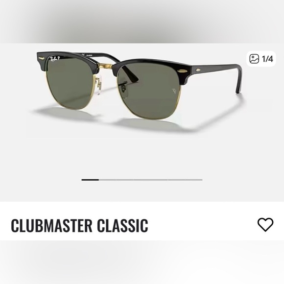 Ray-Ban Other - Ray-Ban Clubmaster Sunglasses Polarized, NEW!